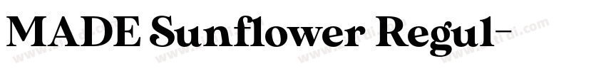 MADE Sunflower Regul字体转换 MADE Sunflower Regul字体转换
